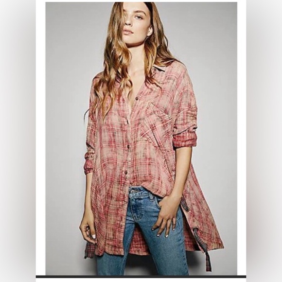 Free People Tops - Free People Nordic Nights Oversized Flannel